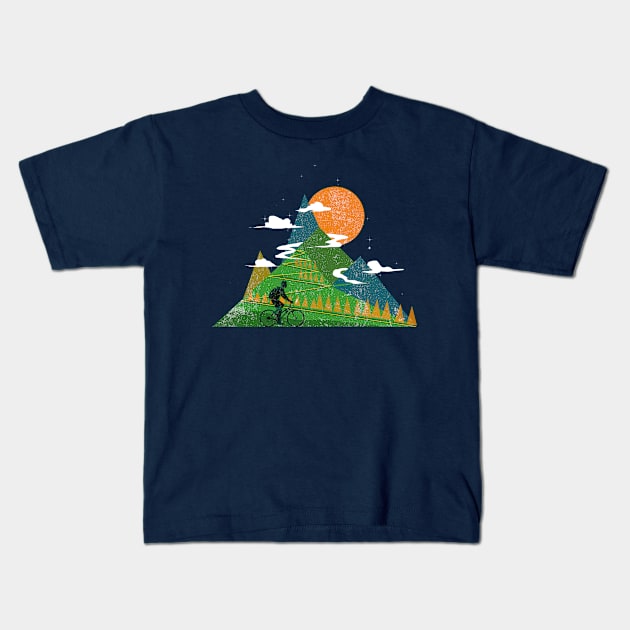 mountain bike Kids T-Shirt by kharmazero